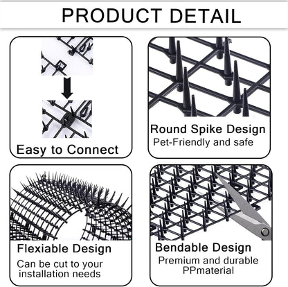 Perfect Laser spike mat being used on an outdoor garden bed