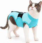 PUMYPOREITY Cat Recovery Suit, Cone Alternative Surgery Shirt for Anti Licking & Abdominal Wound Protection, Spay Recovery Suit for Female Cats, Easy On/Off, Pink, M - Image 9