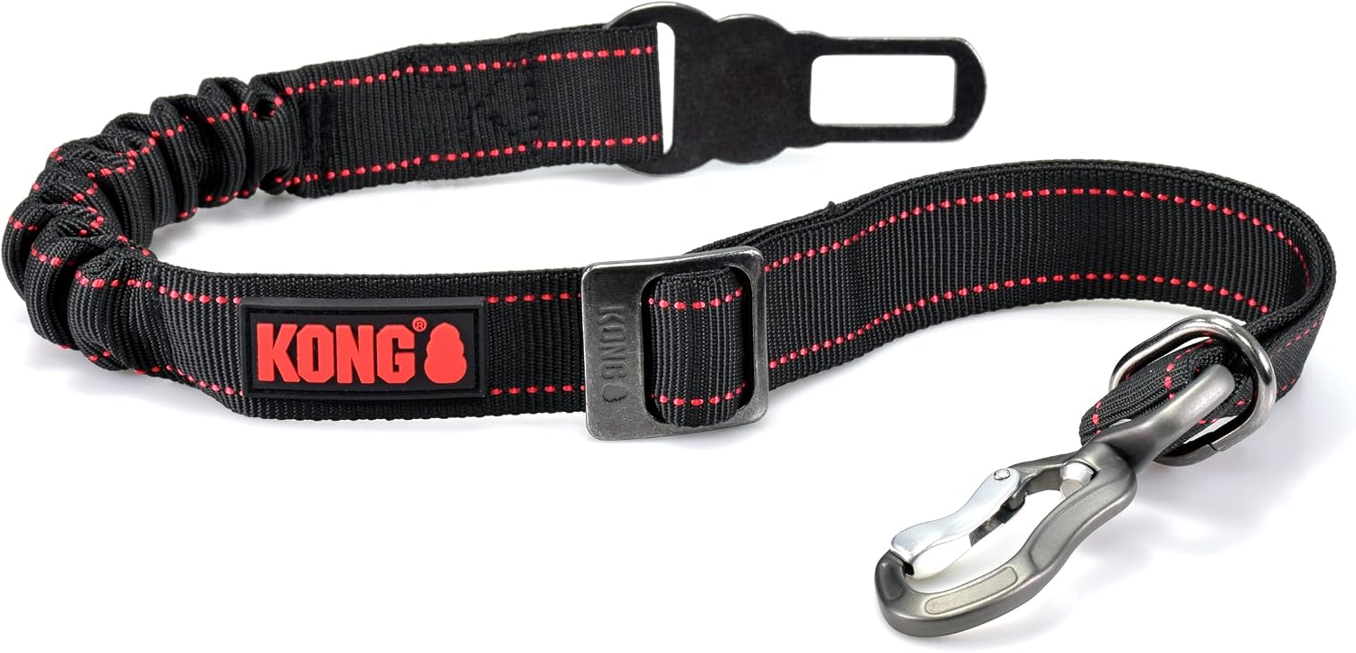 Close up of the KONG Deluxe Swivel Tether hardware and carabiner.