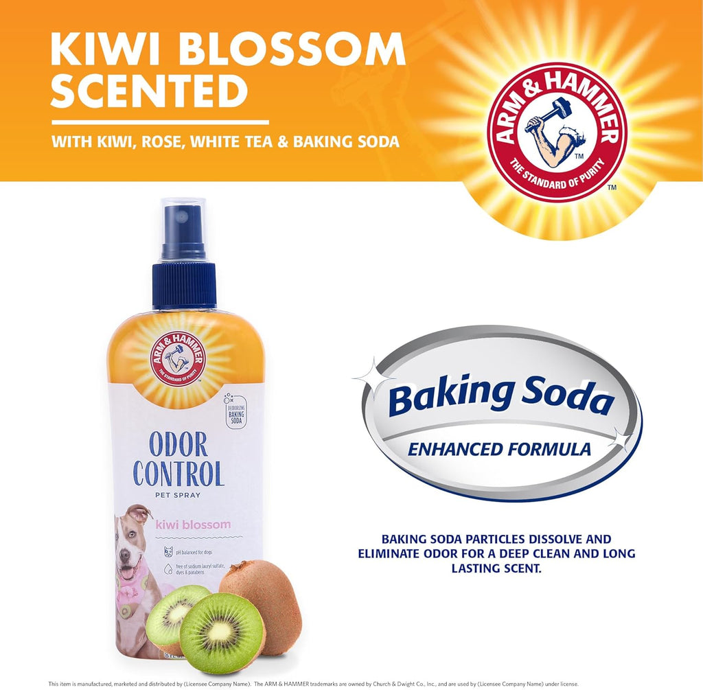 Using Arm and Hammer spray to refresh a dog coat