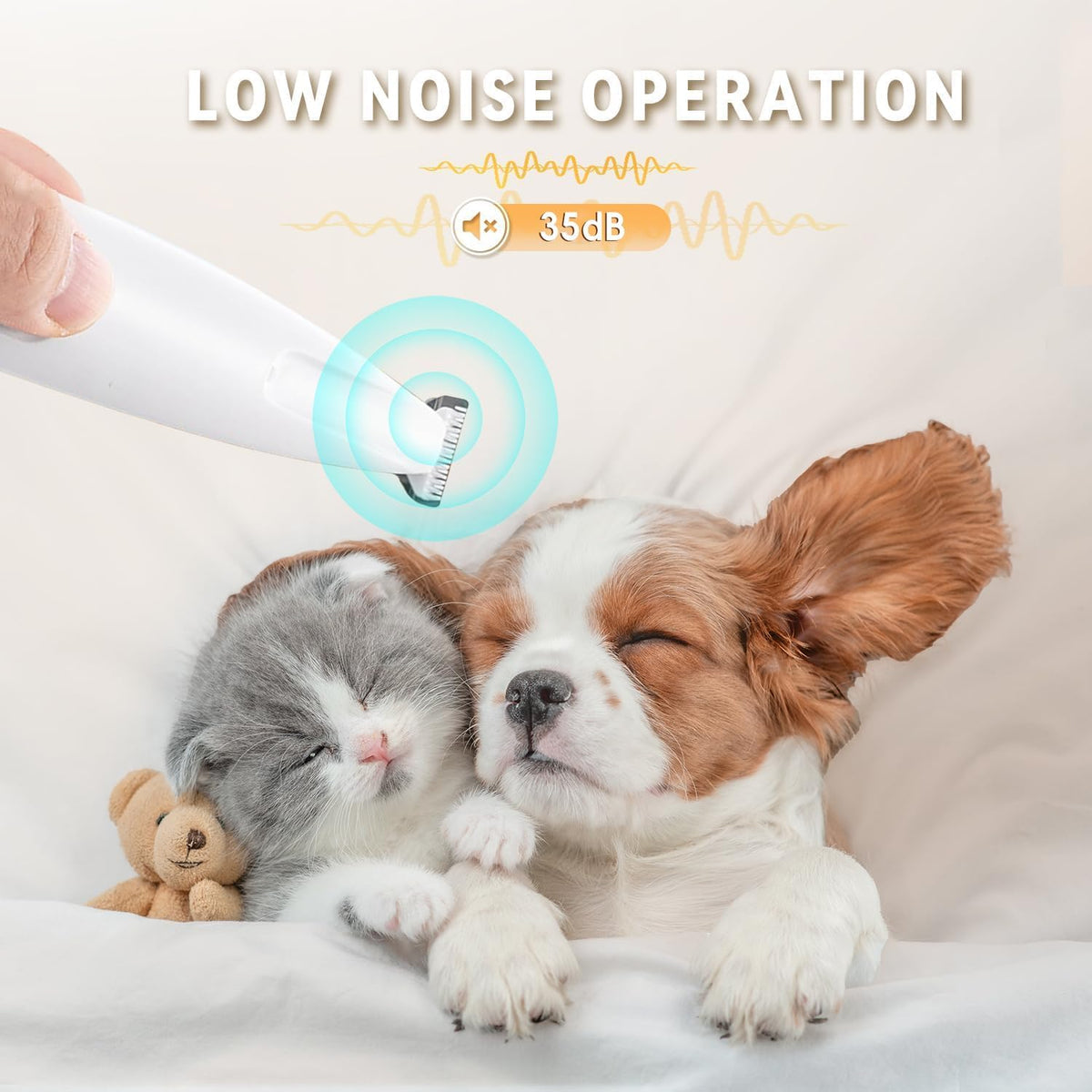 Dual speed motor pet shaver for detailed face and ear grooming