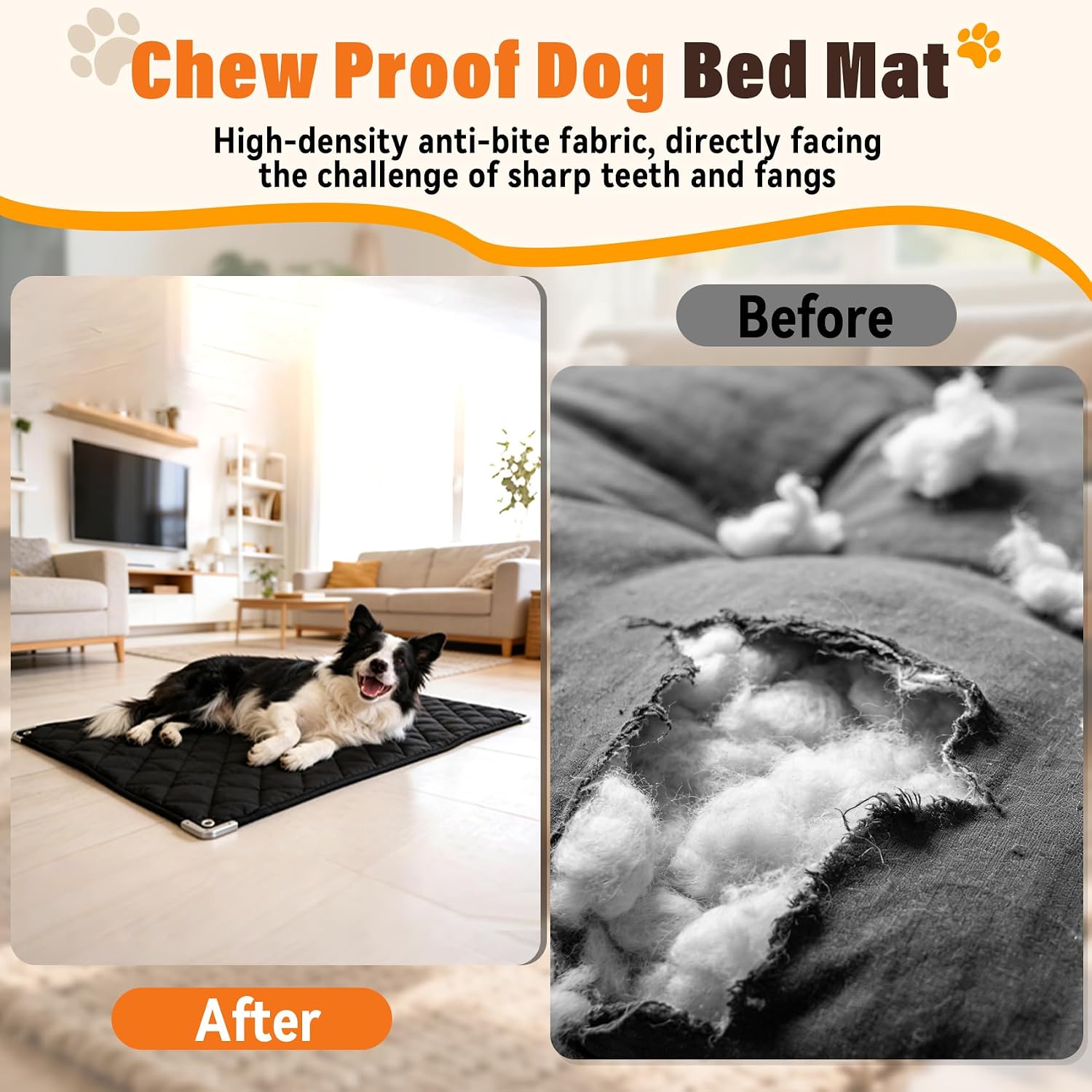 Brobear 35 inches by 22 inches indestructible kennel pad for aggressive chewers.