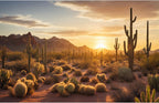 Desert Reptile Habitat Background Arid Landscape of Hot Sahara Desert Terrarium Background Desert Cacti and Sand with Dunes Aquarium Background Natural Hot Desert Fish Tank Background Vinyl 72x24in - Image 10