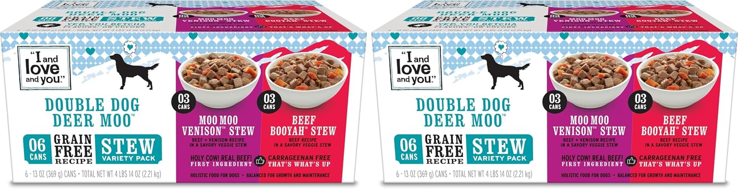 I and love and you Wet Dog Food - Baad Mooon On The Rise Variety Pack - Beef + Lamb, Grain Free, Filler Free 13oz can, 6pk - Image 15