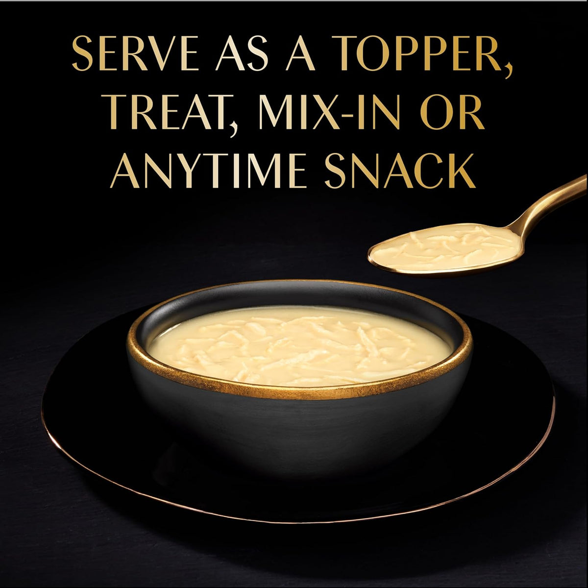 Creamy texture of Sheba Bisque cat food topper