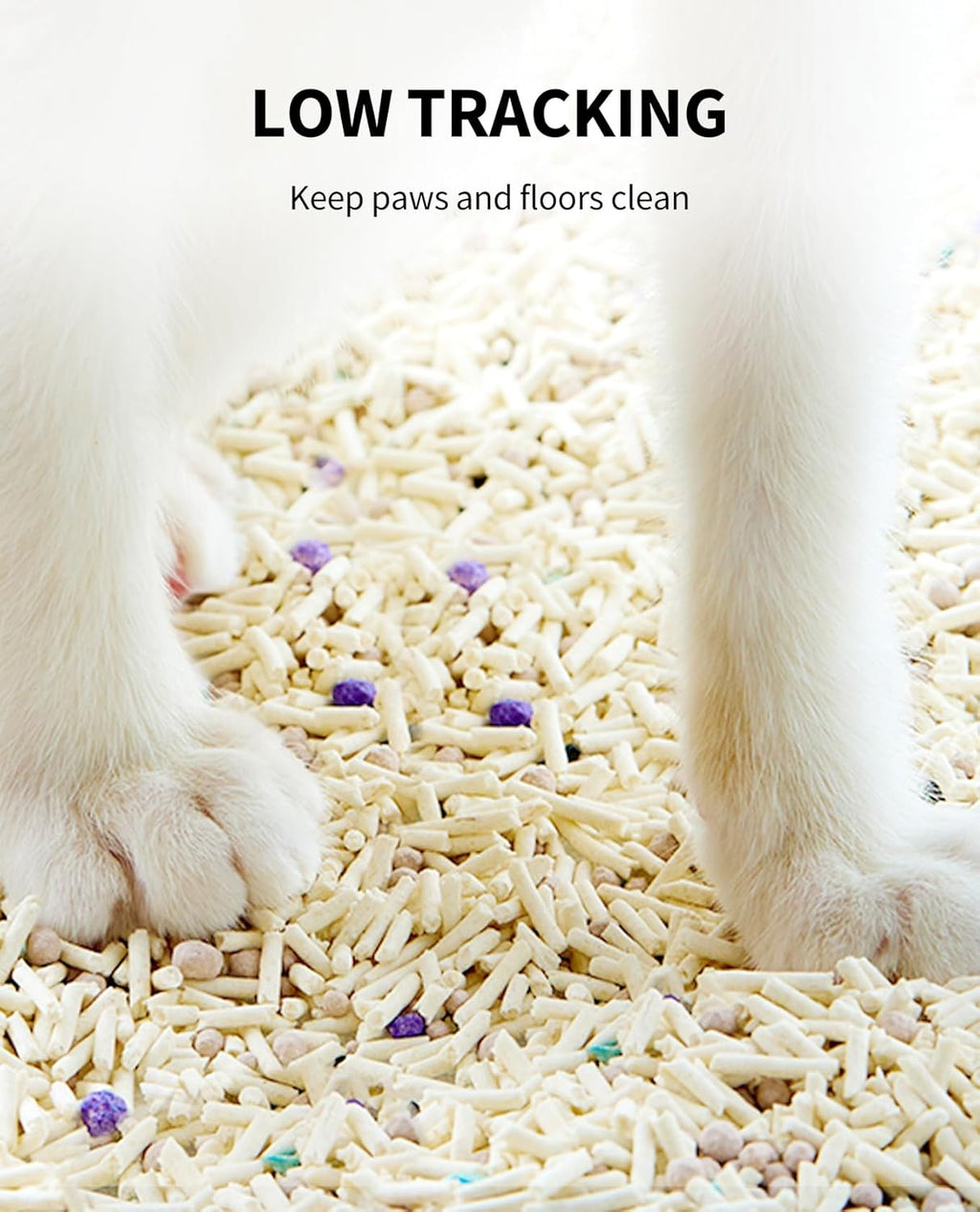 Petkit cat litter being poured into a tray