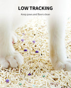 Petkit cat litter being poured into a tray