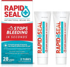 Rapid-Seal Antibacterial First Aid Wound Gel front view showing two tubes packaging