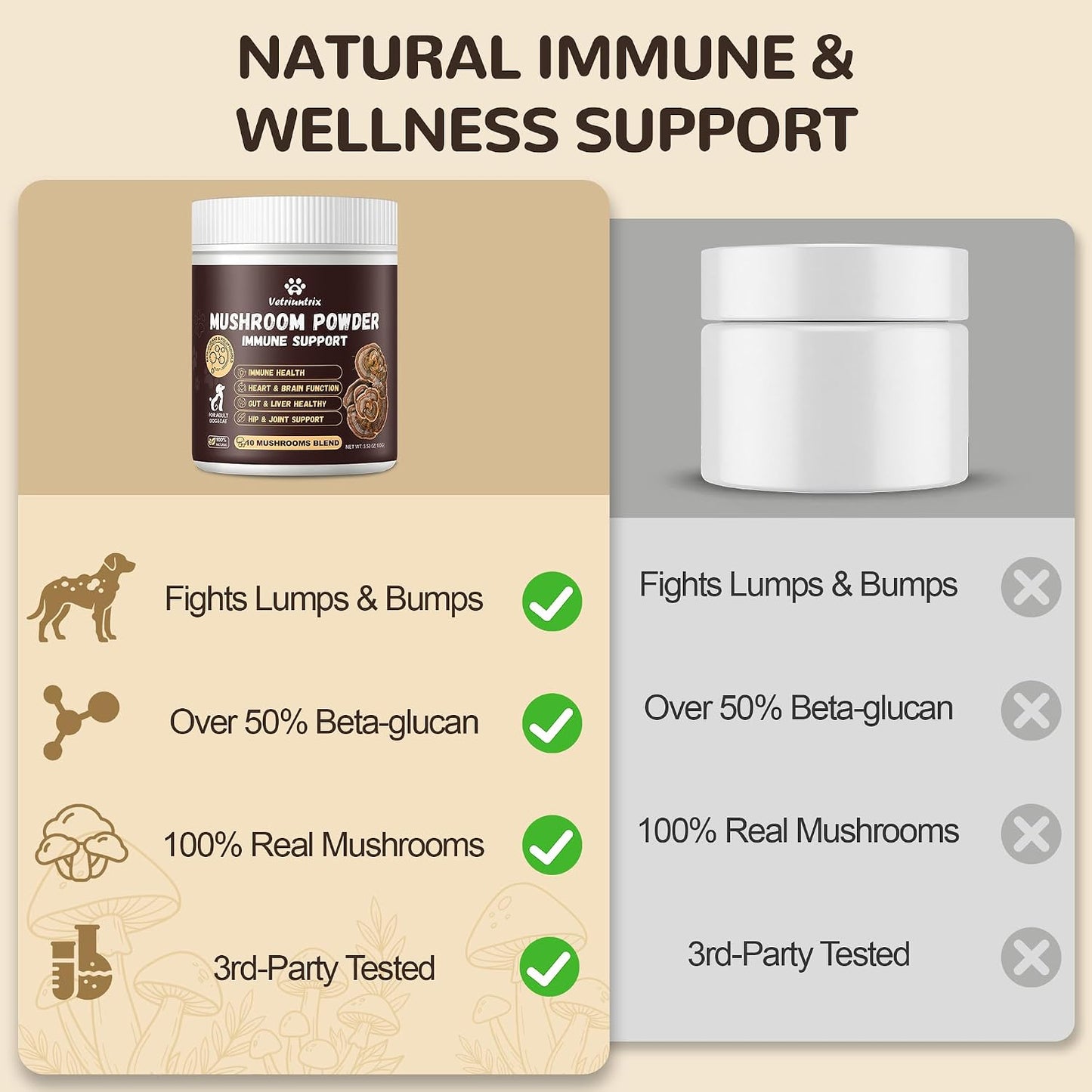 Vetriuntrix pet wellness supplement container showcasing authentic seals