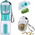 Cibaabo Dog Water Bottle with Food Container & Poop Bag Holder, Travel Water Bowl, Portable Pet Dispenser, Dog Gifts Stuff Accessories Items, Puppy Essentials for Yorkie Chihuahua Walking Hiking - Image 10