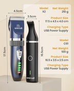oneisall Cat Clippers and Paw Trimmer 3 in 1 Cat Grooming Kit,Cat Clippers for Matted Hair,Cordless Kitty Shaver for Matted Long Hair,2 Speed Pet Clippers - Image 9