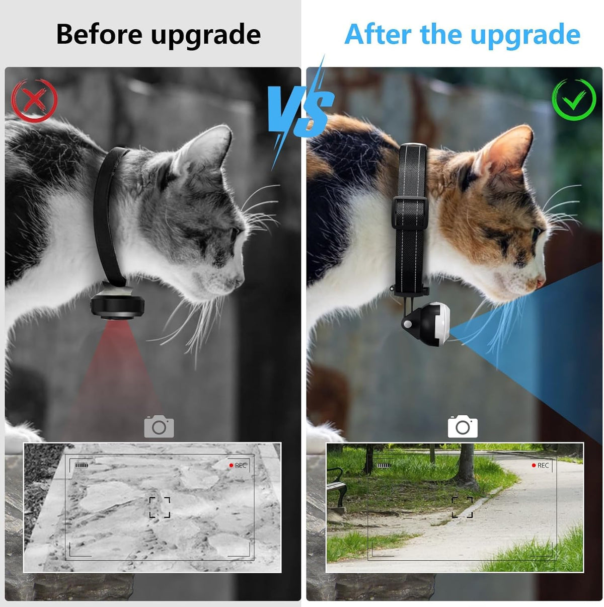 Side profile of Ehomful miniature action camera for pets