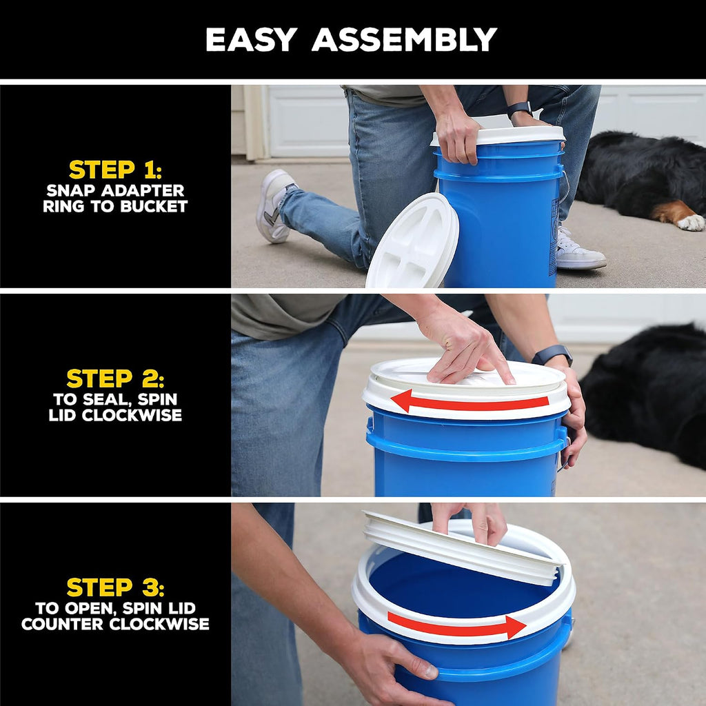 Gamma2 3 pack combo packaging for bucket lids