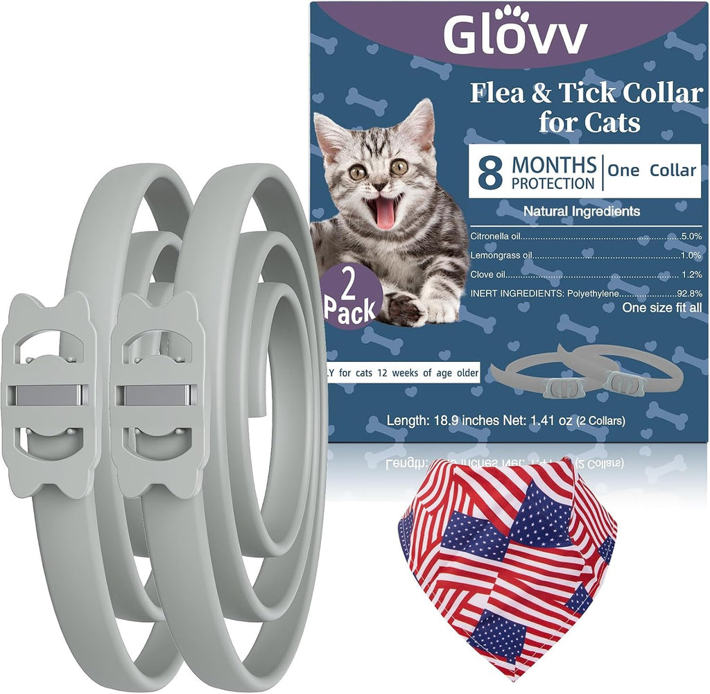 Baravi flea and tick collar 2-pack for cats front view