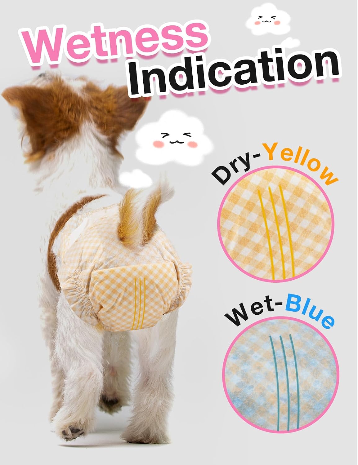 Dono XXS puppy diaper breathable three dimensional cloud surface texture close up