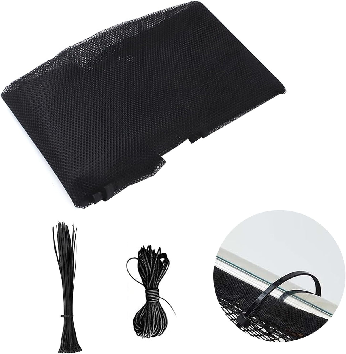 Installation guide for Qotang pet balcony guard using zip ties