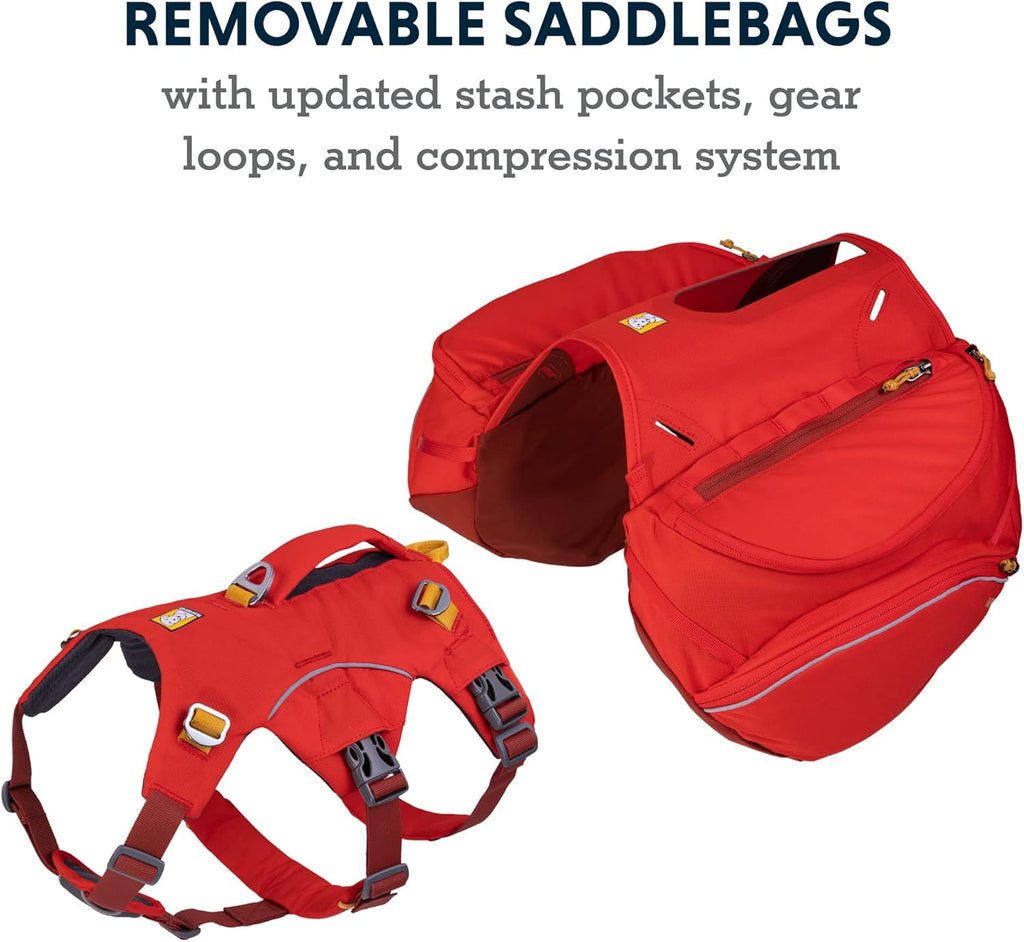 Close up of the padded lift assistance handle on the Ruffwear dog backpack.