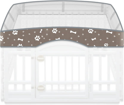 SilTriangle indoor pet training pen mesh lid accessory styling