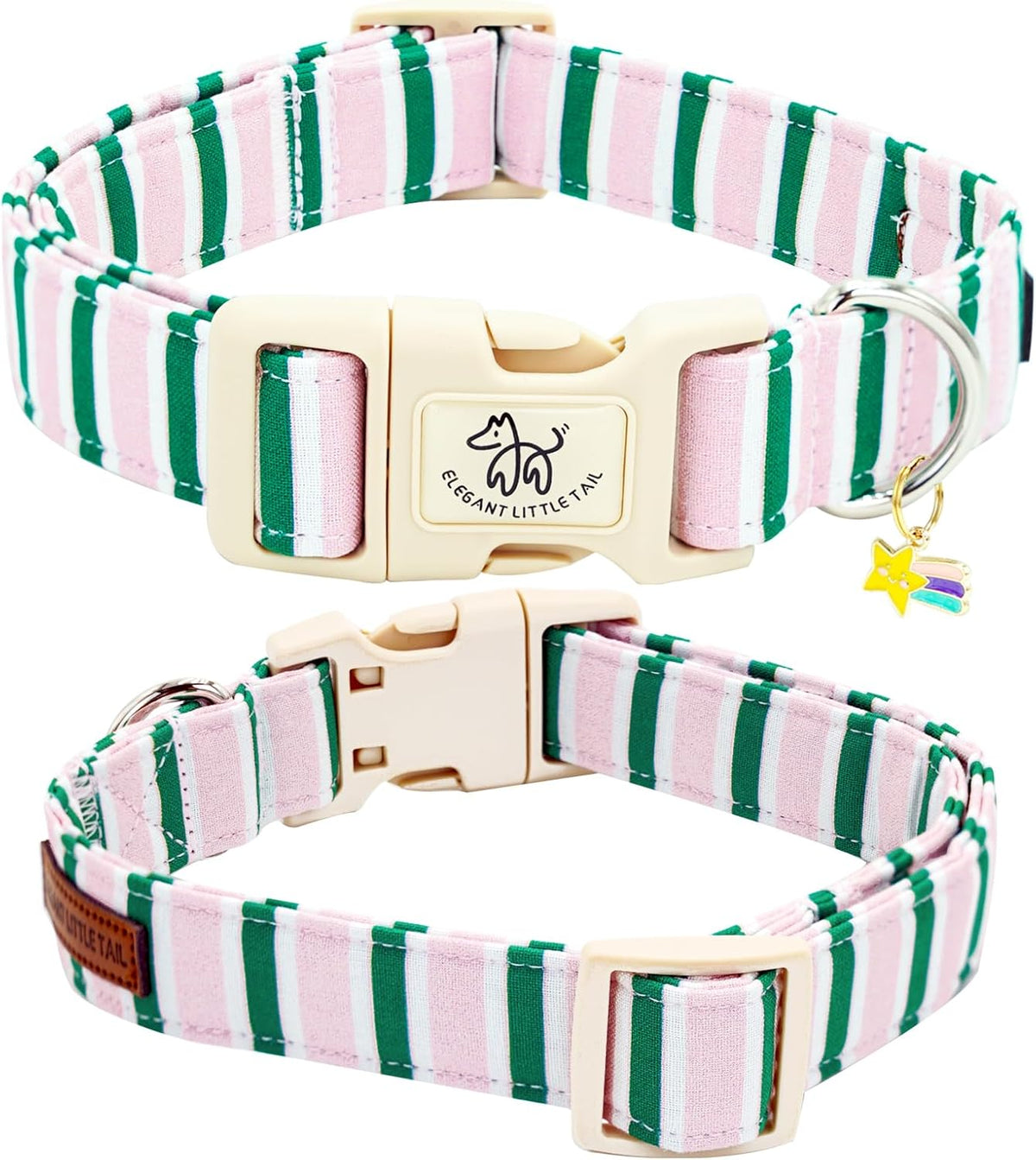 Close up of Elegant Little Tail dog collar quick release buckle