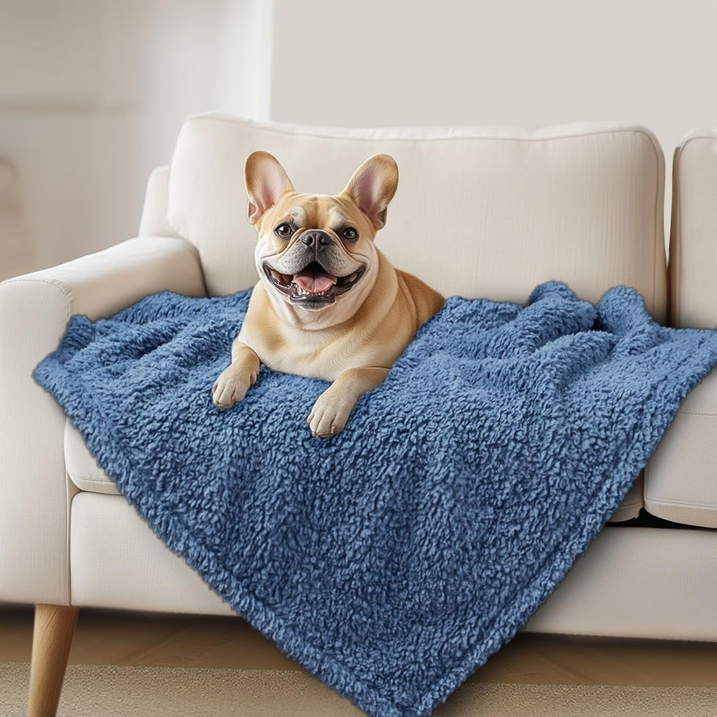 Luciphia Premium Fleece Dog Puppy Blanket Soft Pet Sherpa Calming Cat Blanket Throw for Small Medium Dog Cat(Beige,30x20 inches) - Image 11