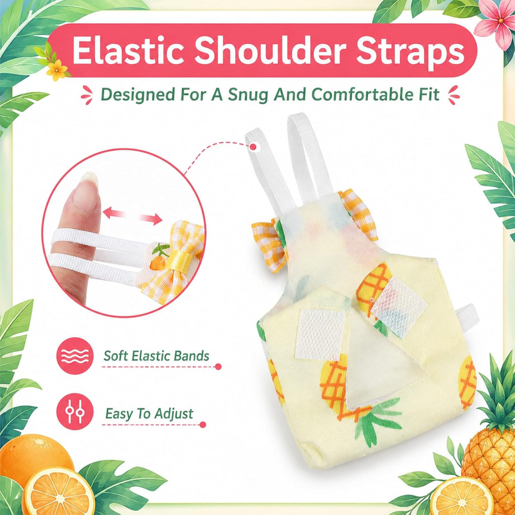 6 Pcs Bird Diaper, Reusable Chicken Diapers, Parrot Diaper Flight Suit with Waterproof Inner - Cute Pet Bird Diapers for Cockatiel Budgie Canary Lovebird - Image 7