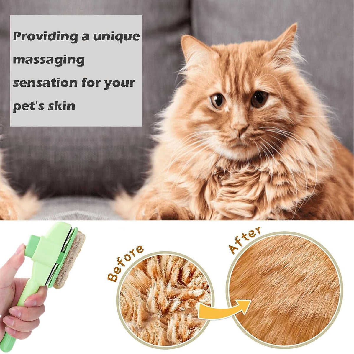 Coziess fine tooth flea comb for dogs and cats removing debris and pests safely.