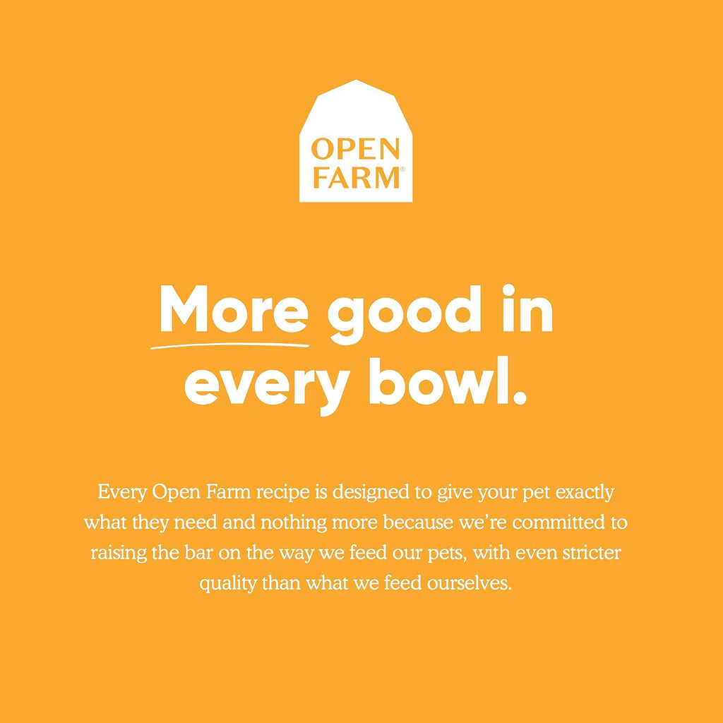 Open Farm pet food topper chicken bone broth back label ingredients