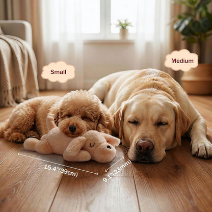Close up of Fuzzwoof soft plush material for puppies