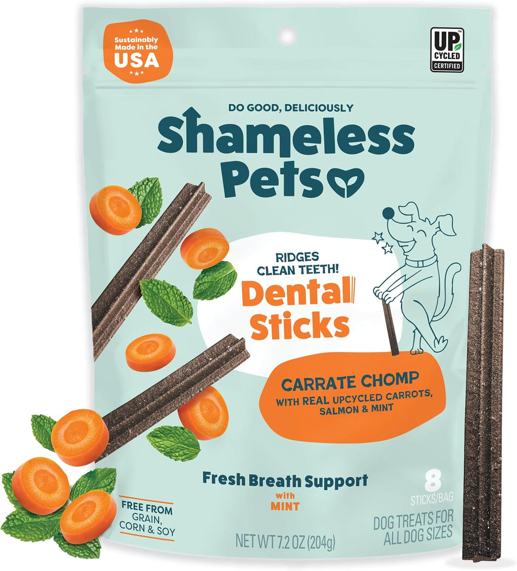 Shameless Pets Blueberry & Mint Dental Chews for Dogs, 8 Chews - Natural Dog Teeth Cleaning Treats with Fresh Breath Benefits | Grain-Free Dental Sticks for Small, Medium & Large Dogs - Image 13