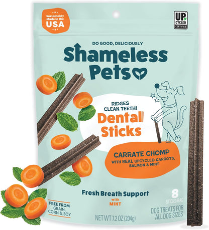 Shameless Pets Blueberry & Mint Dental Chews for Dogs, 8 Chews - Natural Dog Teeth Cleaning Treats with Fresh Breath Benefits | Grain-Free Dental Sticks for Small, Medium & Large Dogs - Image 13