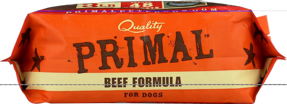 Primal pet foods complete and balanced raw frozen dog food product display