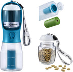 Cibaabo Dog Water Bottle with Food Container & Poop Bag Holder, Travel Water Bowl, Portable Pet Dispenser, Dog Gifts Stuff Accessories Items, Puppy Essentials for Yorkie Chihuahua Walking Hiking - Image 12