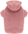 Stpiatue fuzzy dog sweater front view on large dog