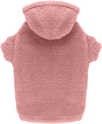 Stpiatue fuzzy dog sweater front view on large dog