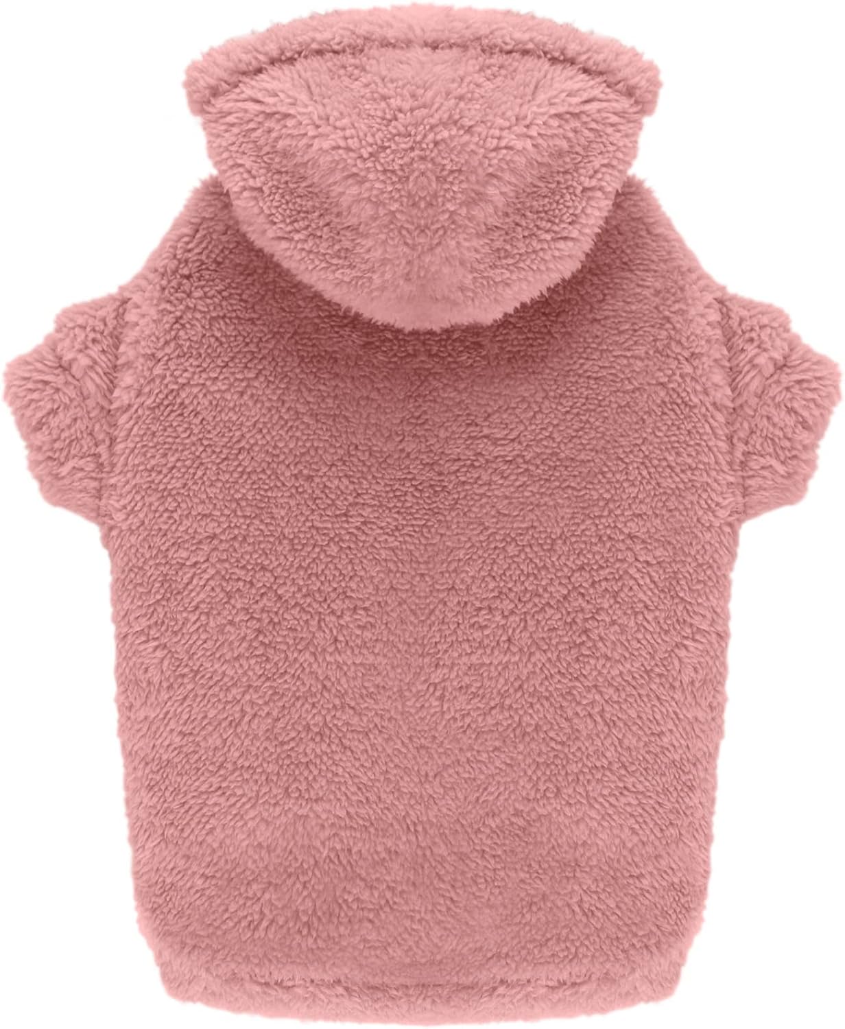 Stpiatue fuzzy dog sweater front view on large dog