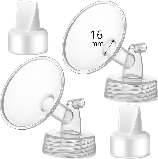 Maymom 16mm flange and duckbill valve set front view for Spectra pumps