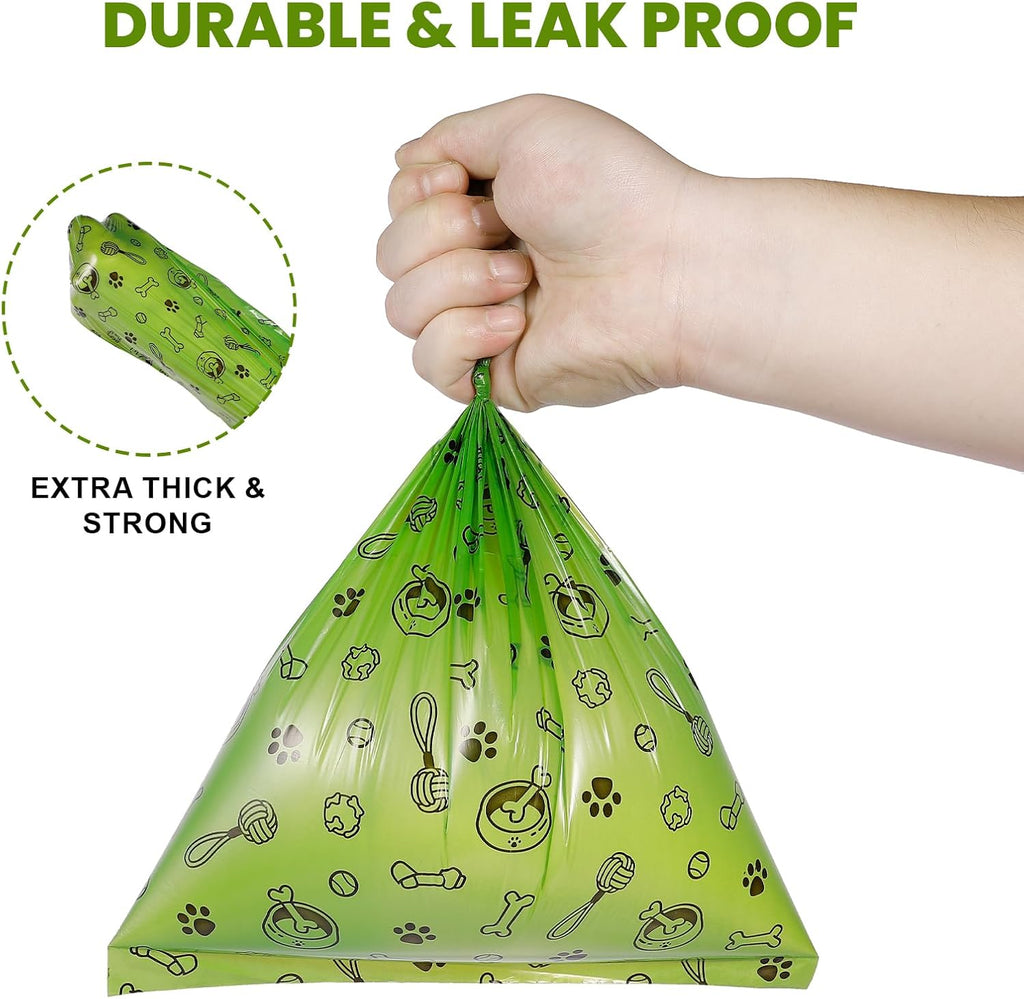 Detailed view of the easy tear perforation on the pet waste roll.