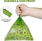 Detailed view of the easy tear perforation on the pet waste roll.
