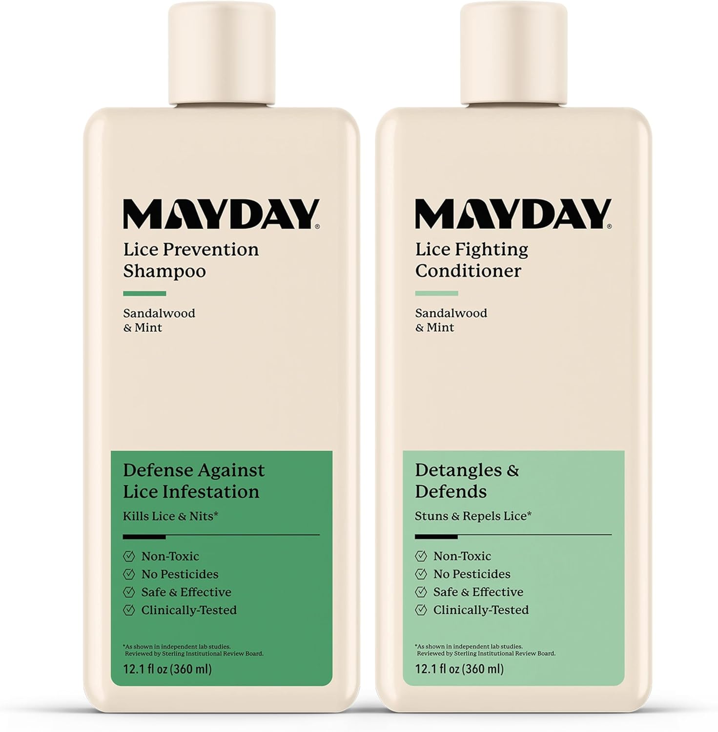 Mayday Daily Lice Routine Bundle 12oz bottles front view