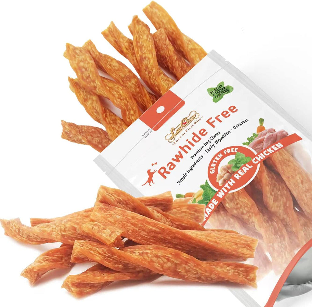 LuvChew Chicken Dog Chew Twist Sticks front packaging view