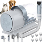Newbulig pet grooming kit packaging and included cleaning brush accessories.