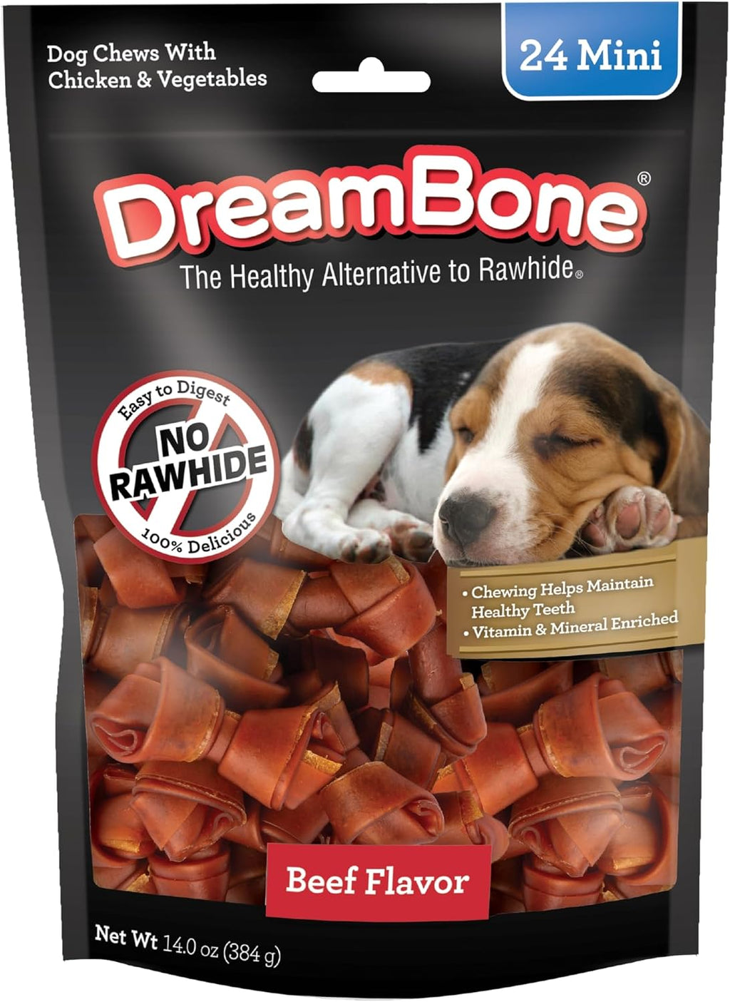 DreamBone Chicken Mini Bone Dog Treats, Daily Rawhide-Free Chew, Digests Safely and Completely, With Real Protein, Chicken and Veggies, 50 count - Image 10