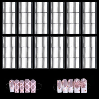 CIATBYYJ double sided tape for nails sheet front view showing clear pre cut adhesive strips