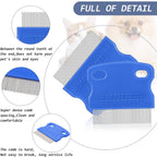 Multi colored plastic handles of Patelai flea and tear stain combs