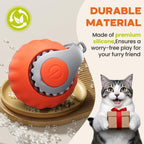 Two speed adjustment button on cat toy ball