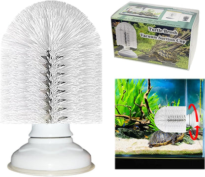 Neacus turtle brush with suction cup front view for aquarium shell cleaning