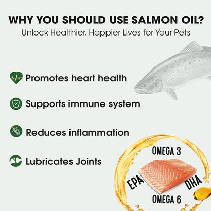Close-up shot of the unscented salmon oil clear liquid texture for cats and dogs.