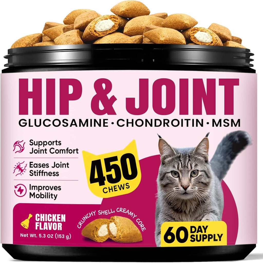 Pet Honesty cat hip and joint chews front view bottle