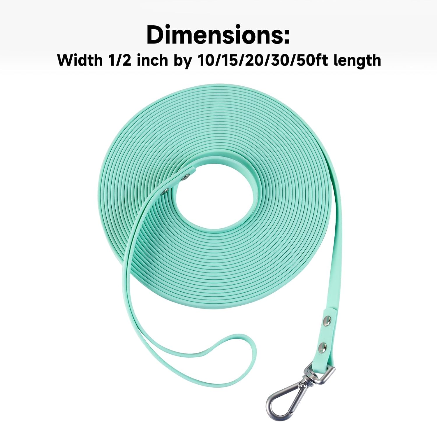 AUMAILI premium imported pet training long line rust resistant metal hardware