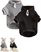 QWINEE Basic Dog Hoodie Sweatshirt Puppy Sweater Warm Cat Costumes Pet Clothes for Chihuahua Puppy Kitten Small Medium Dogs Cadet Blue Medium - Image 10
